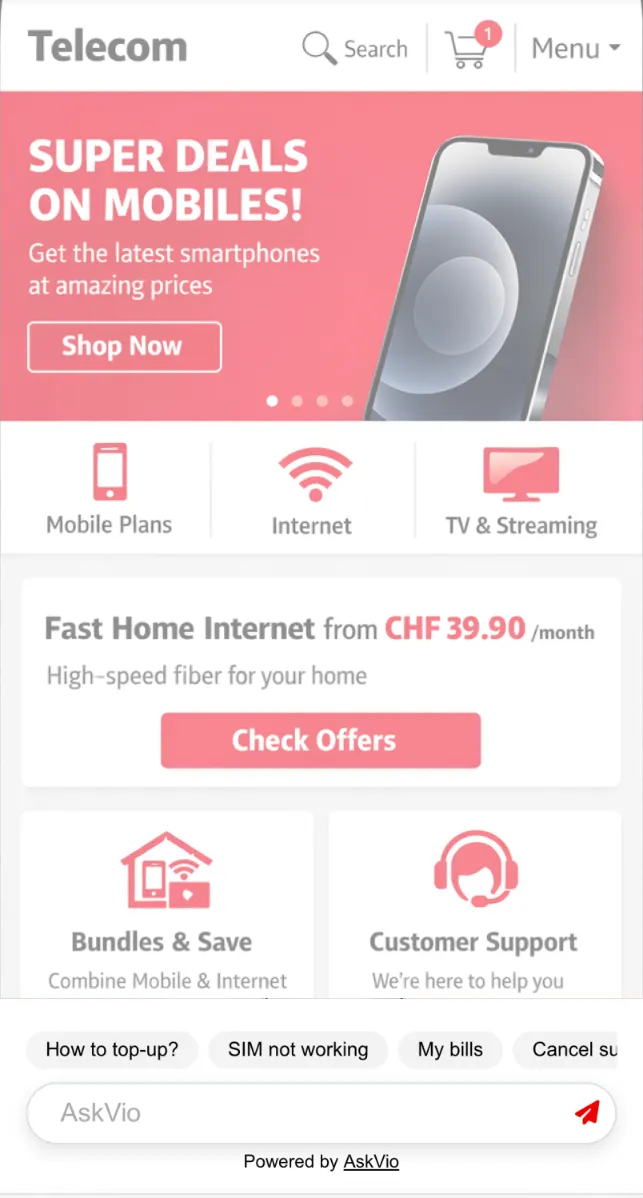 AskVio demo carousel image