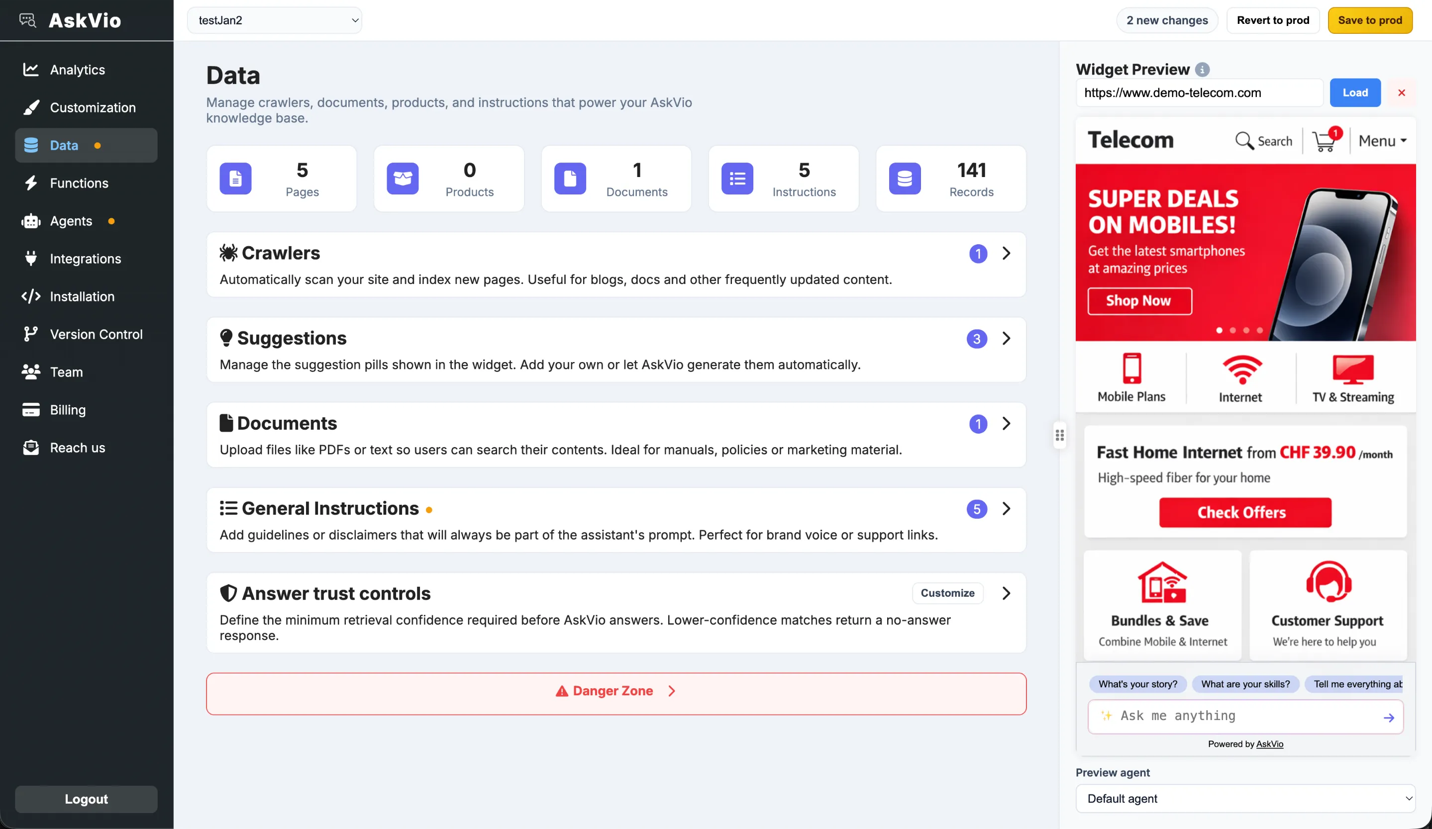 Data Ingestion Screenshot