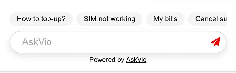 AskVio widget preview